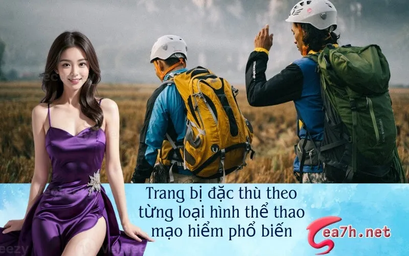Trang bị đặc thù theo từng loại hình thể thao mạo hiểm phổ biến